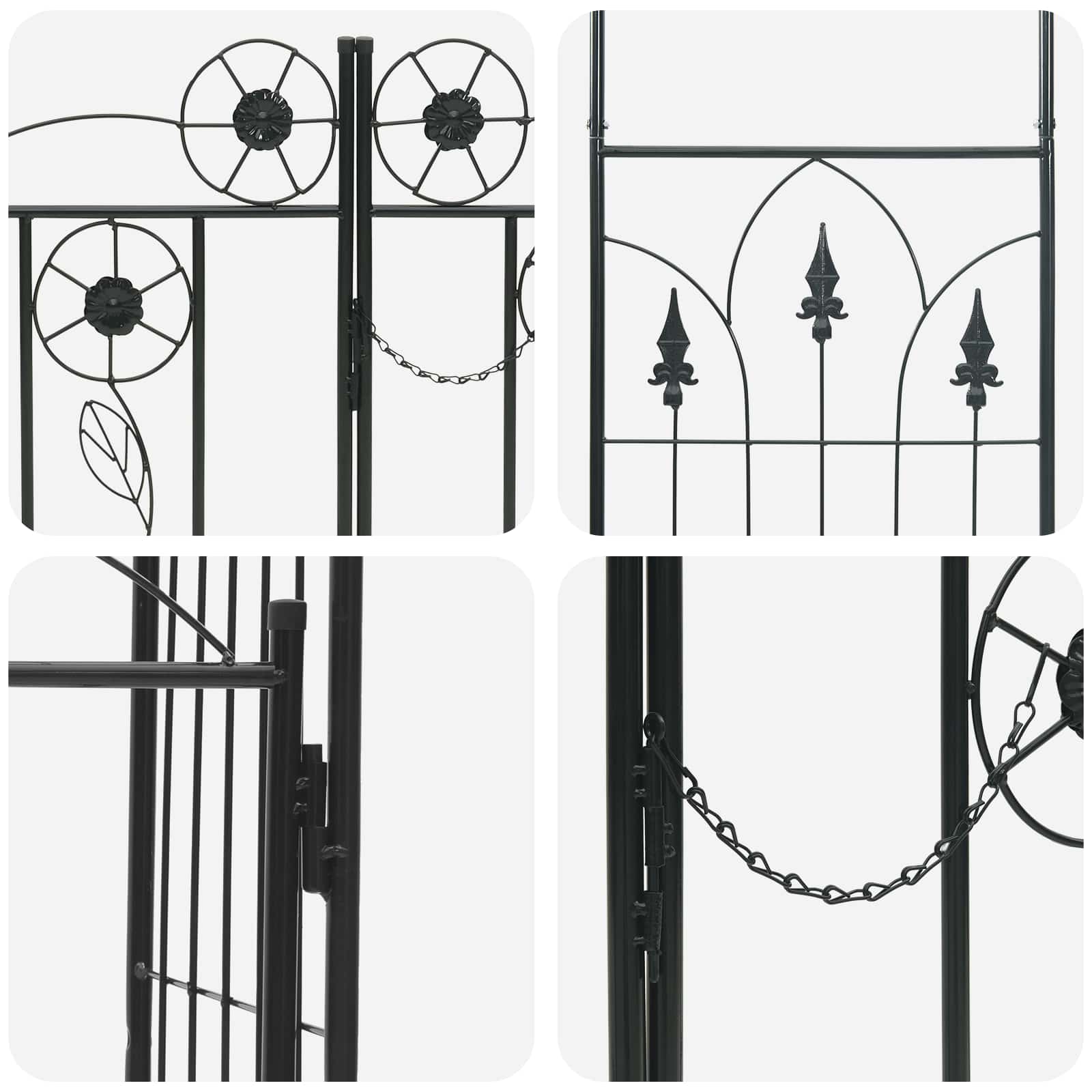 Sodo arka Paprastas Juoda 102 x 50 x 218 cm