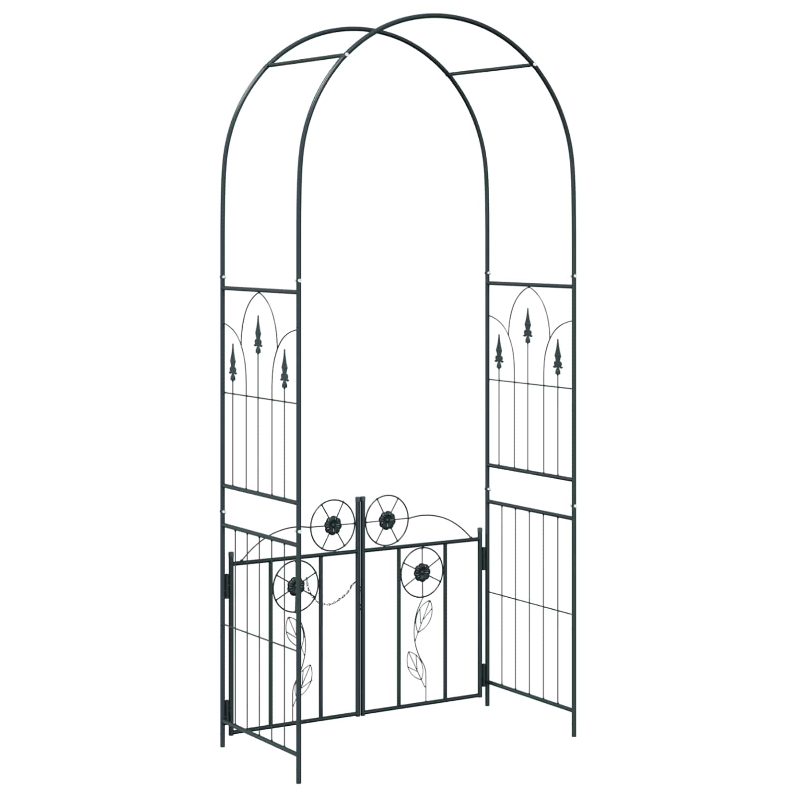 Sodo arka Paprastas Juoda 102 x 50 x 218 cm
