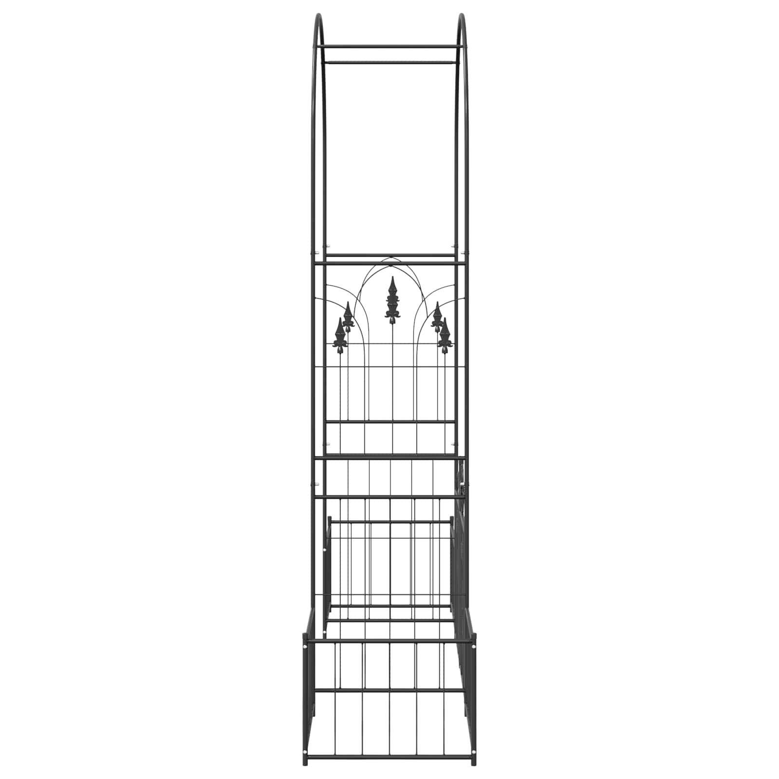 Garden Arch Simple Black 203 x 50 x 218 cm