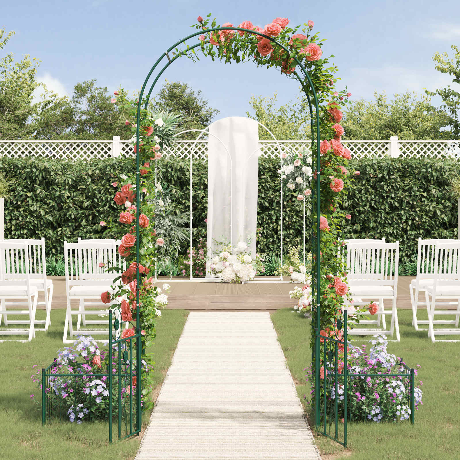 Garden Arch Simple Green 203 x 50 x 218 cm