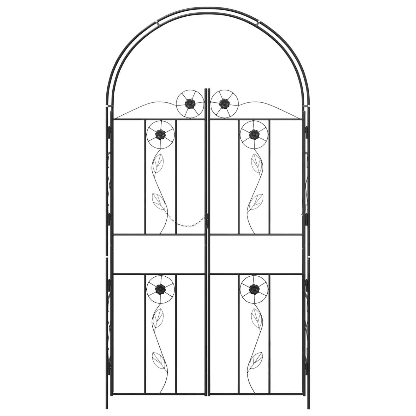 Sodo arka Paprastas Juoda 115 x 37 x 226 cm