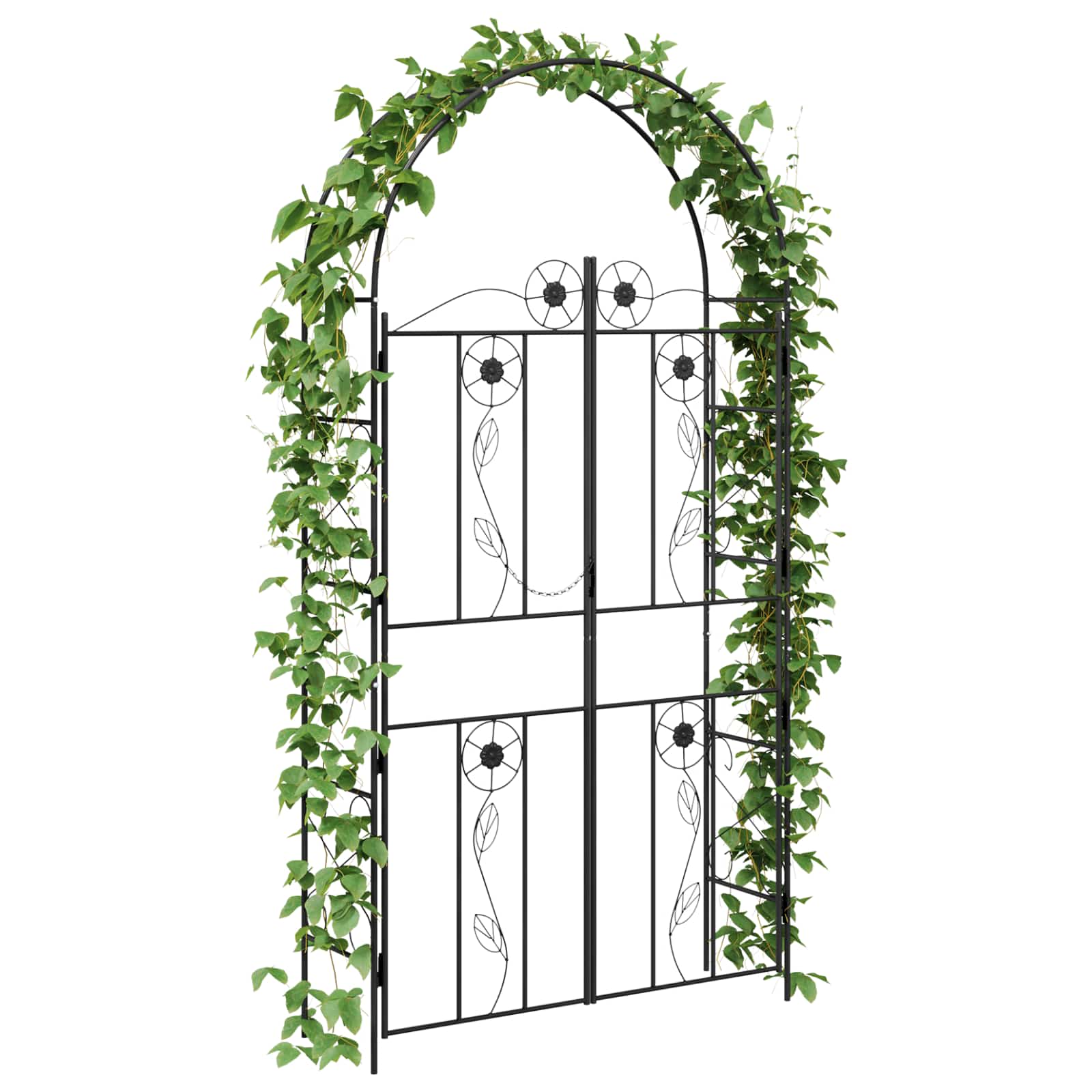 Sodo arka Paprastas Juoda 115 x 37 x 226 cm