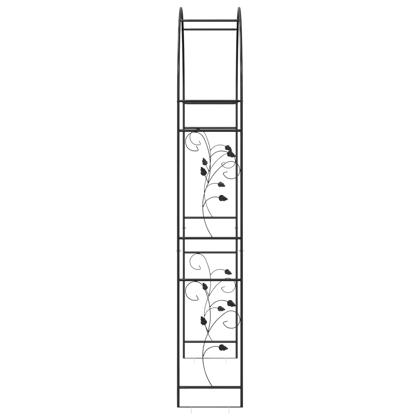 Sodo arka Gėlių Juoda 115 x 37 x 231 cm