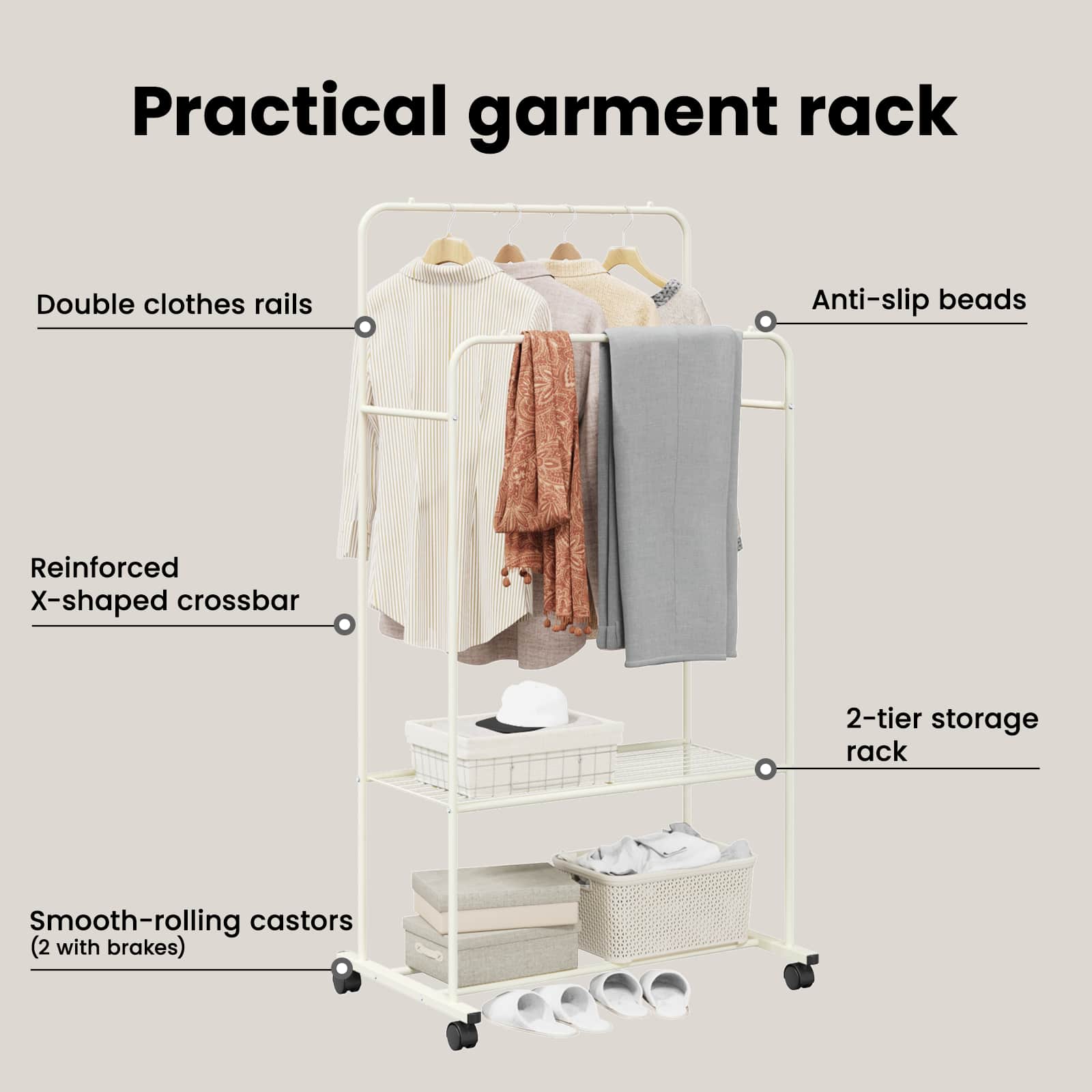 Clothing Rack Simple White