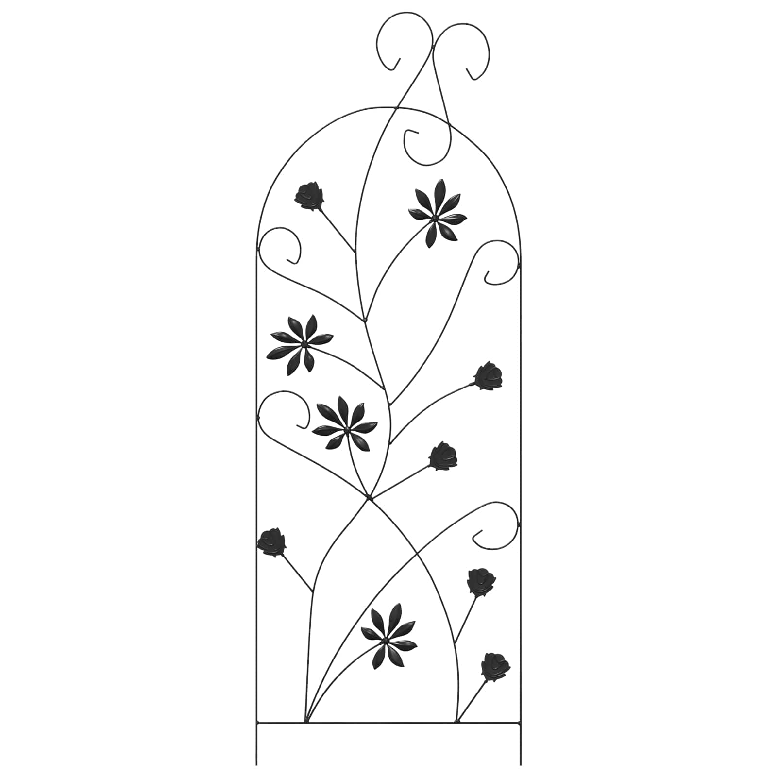 Sodo tvora su užraktu 3 pcs Juoda 112 x 39,5 cm Plienas