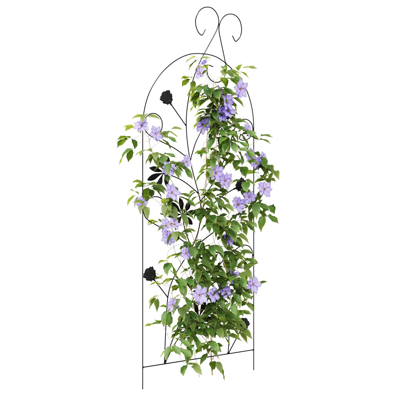 Sodo tvora su užraktu 3 pcs Juoda 112 x 39,5 cm Plienas