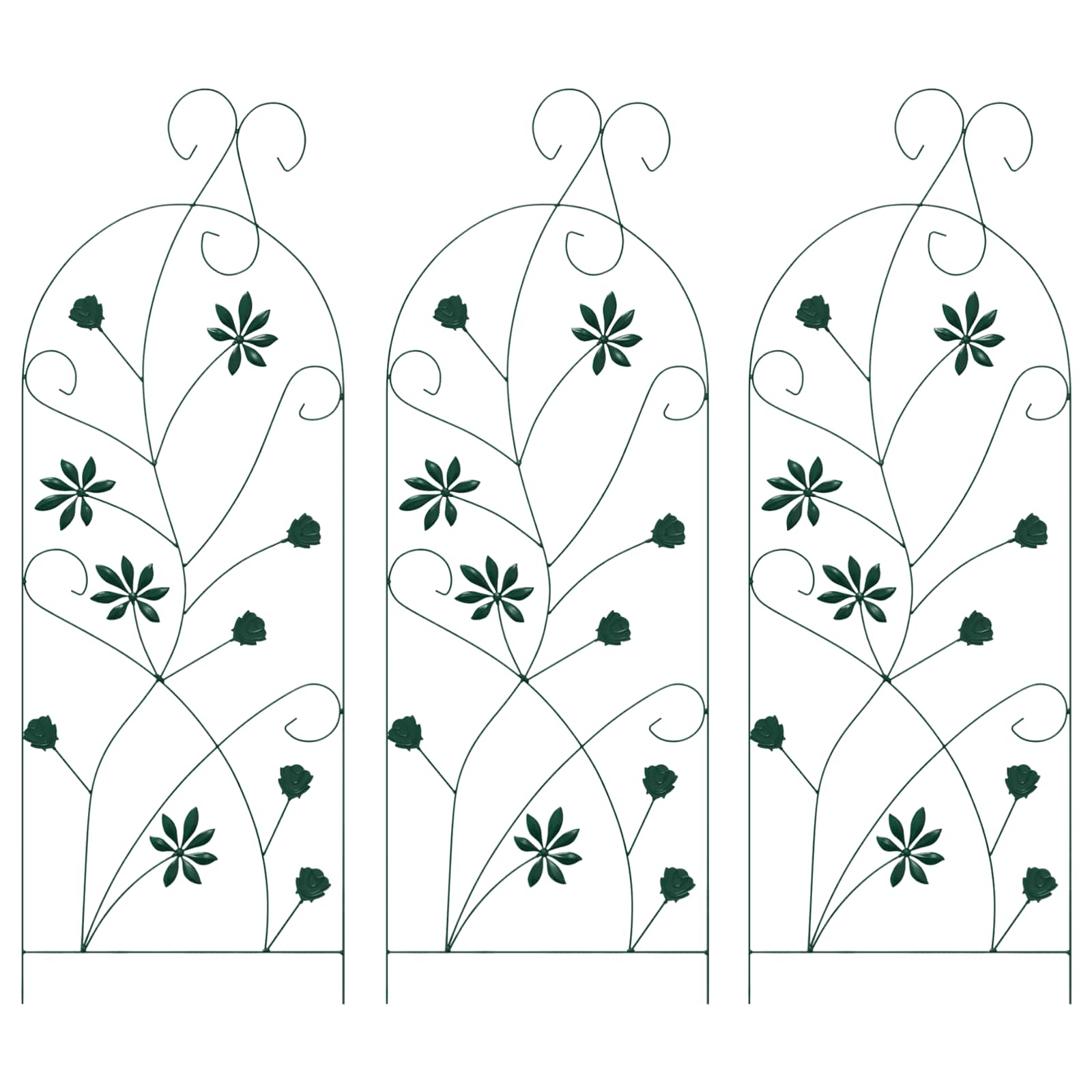 Sodo tvora 3 pcs Žalia 112 x 39,5 cm Plienas