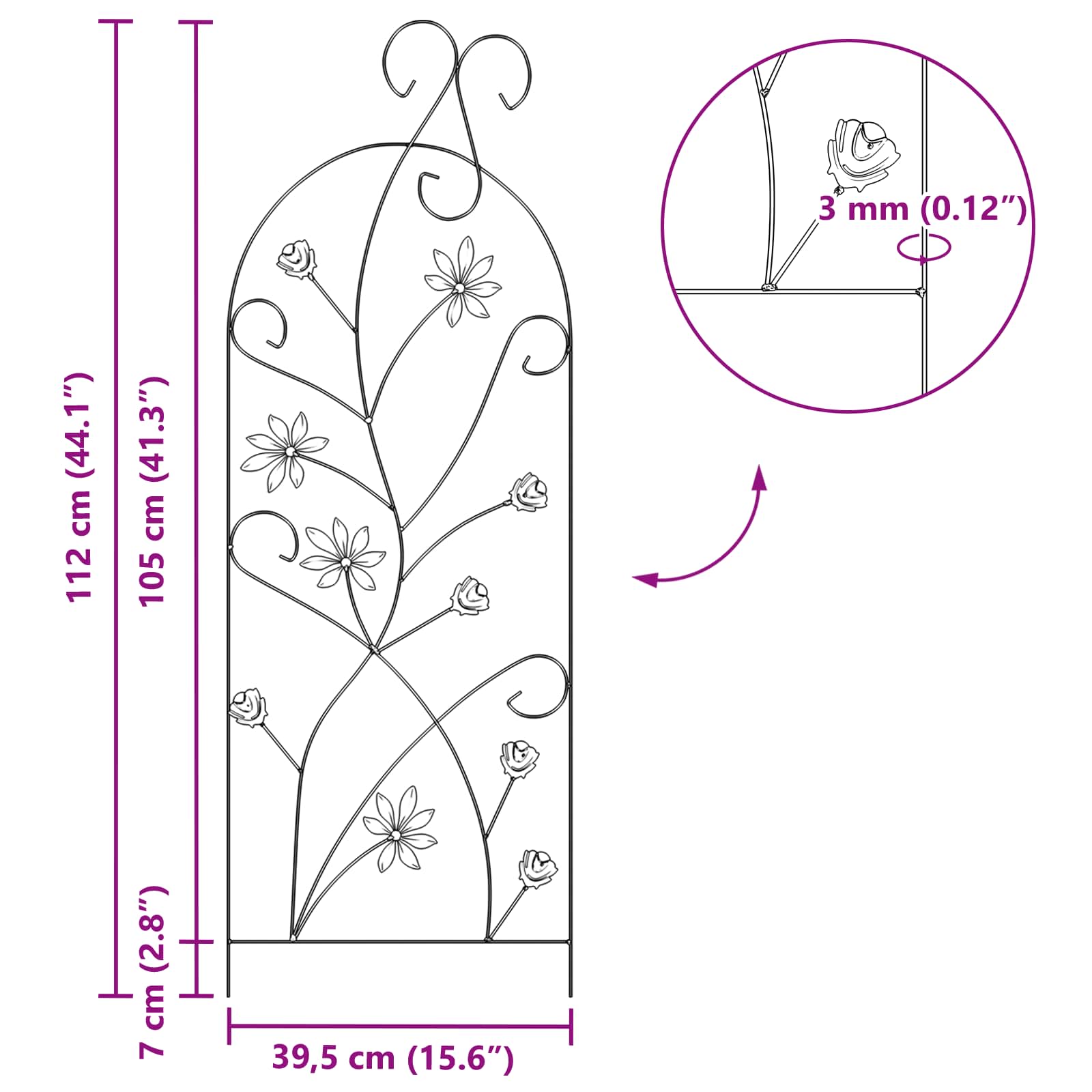 Sodo tvora 3 pcs Žalia 112 x 39,5 cm Plienas