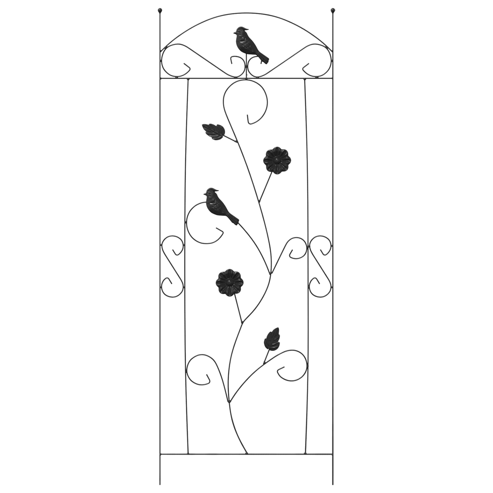Sodo tvora 3 pcs Juoda 110 x 40 cm Plienas
