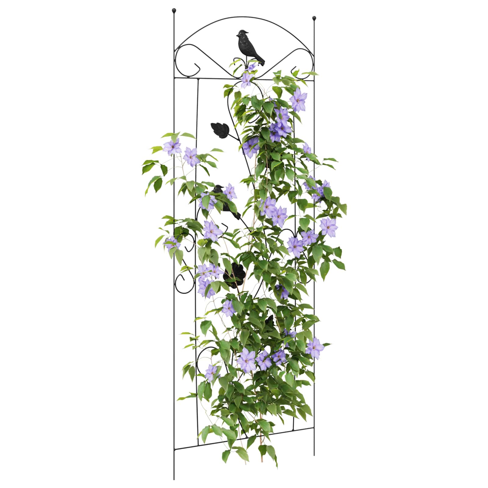 Sodo tvora 3 pcs Juoda 110 x 40 cm Plienas