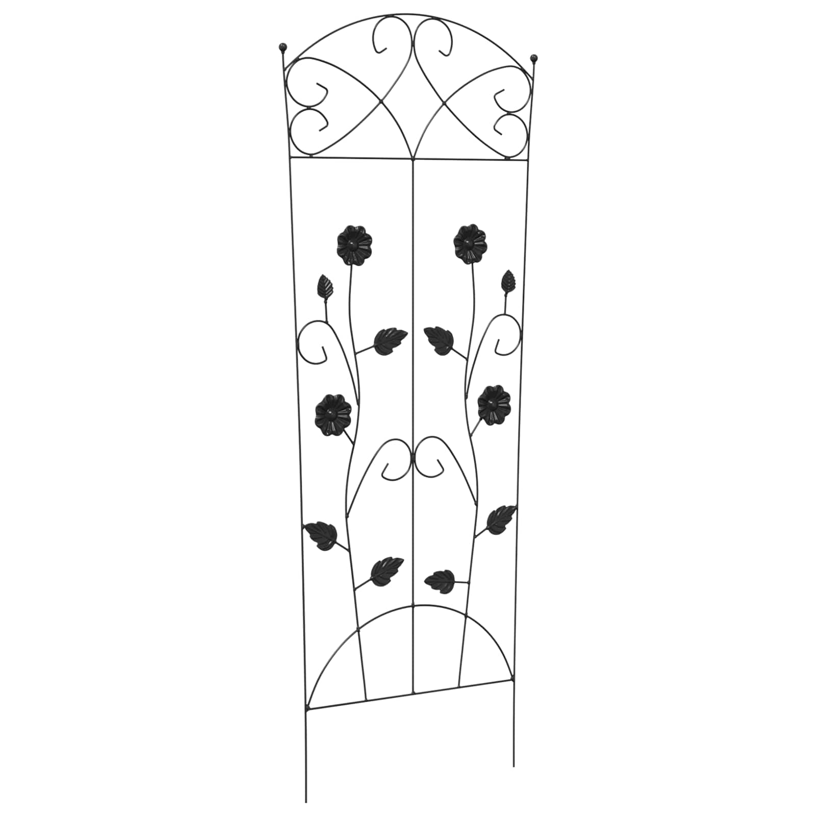 Sodo tvora 3 pcs Juoda 110,5 x 42,5 cm Plienas