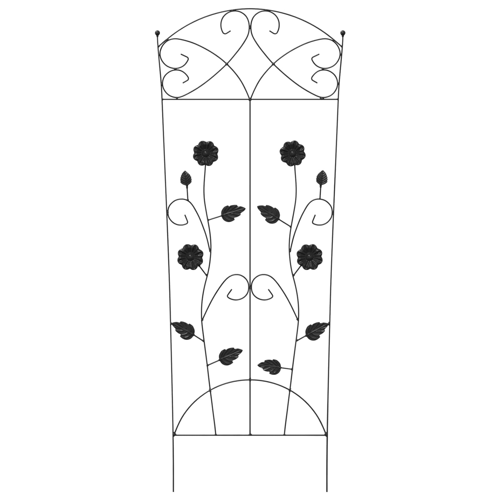 Sodo tvora 3 pcs Juoda 110,5 x 42,5 cm Plienas