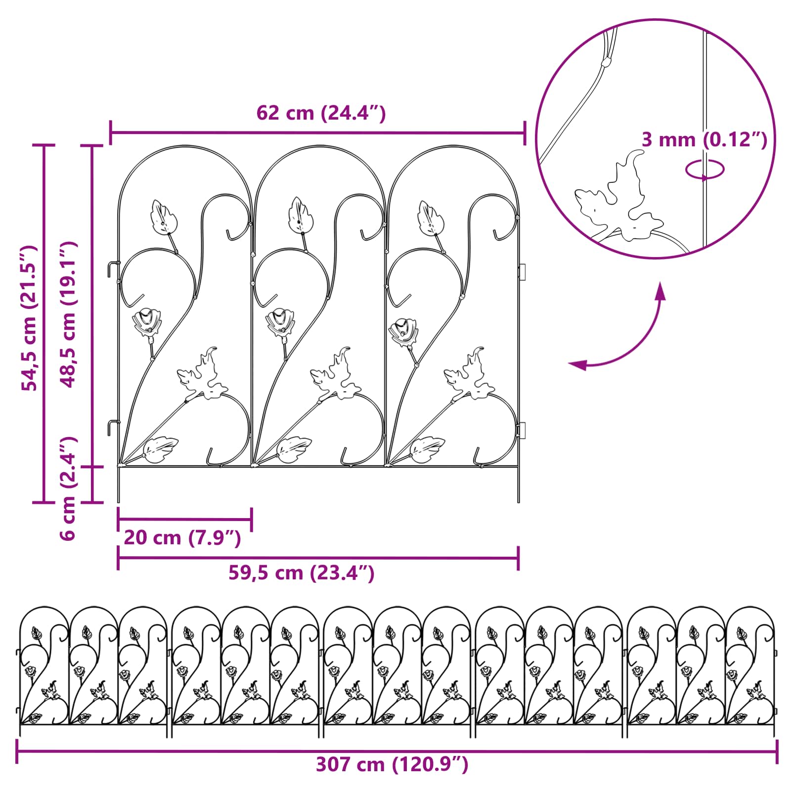 Sodo tvora 5 pcs Žalia Plienas