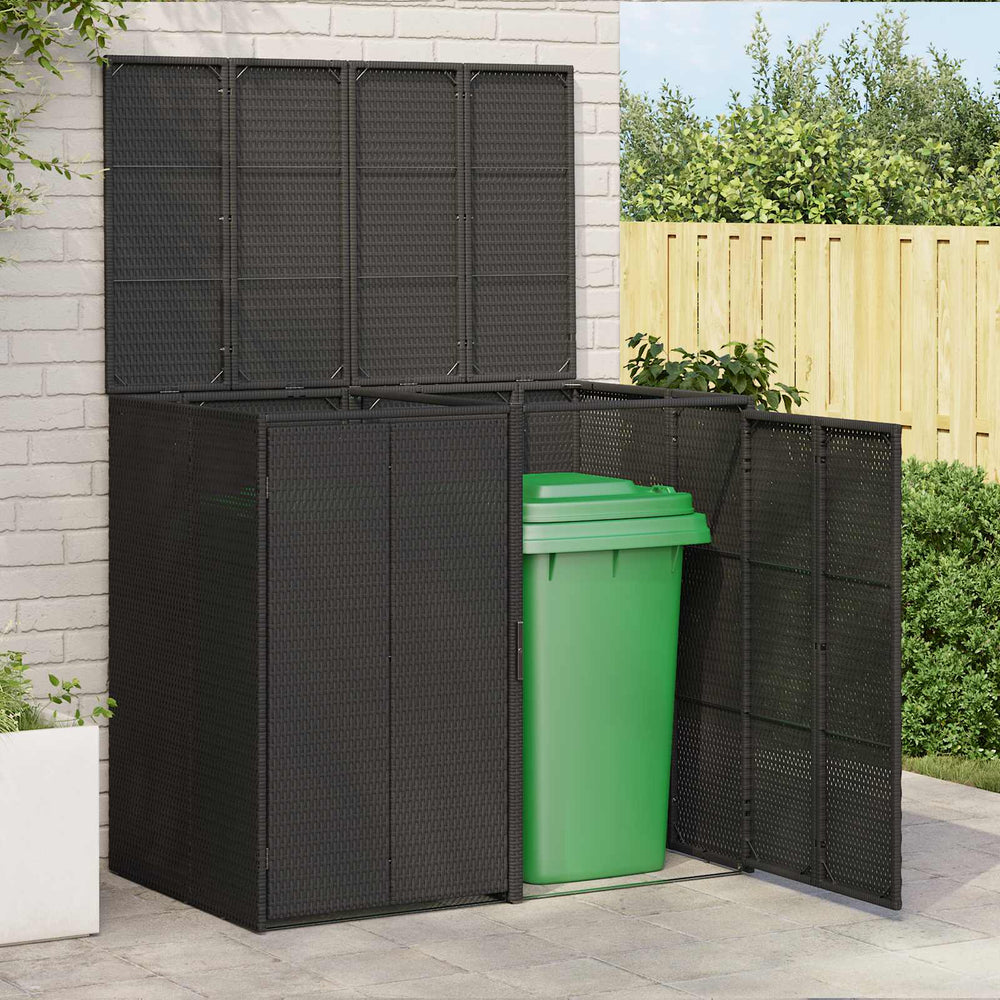 EASTON waste bin, 2 pcs, black, 65x80cm