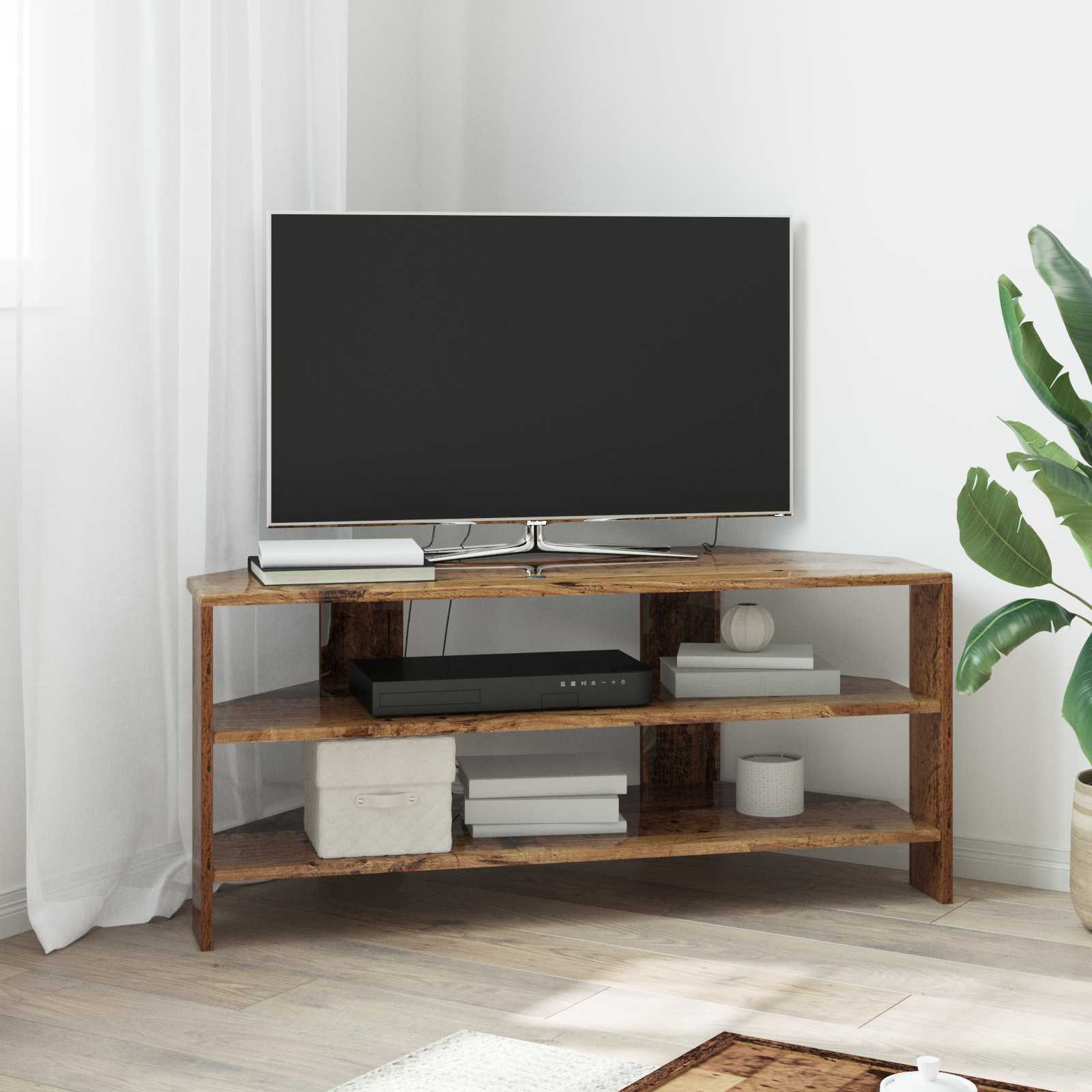 Stūra TV skapītis Antīks koks 102x40,5x45 cm