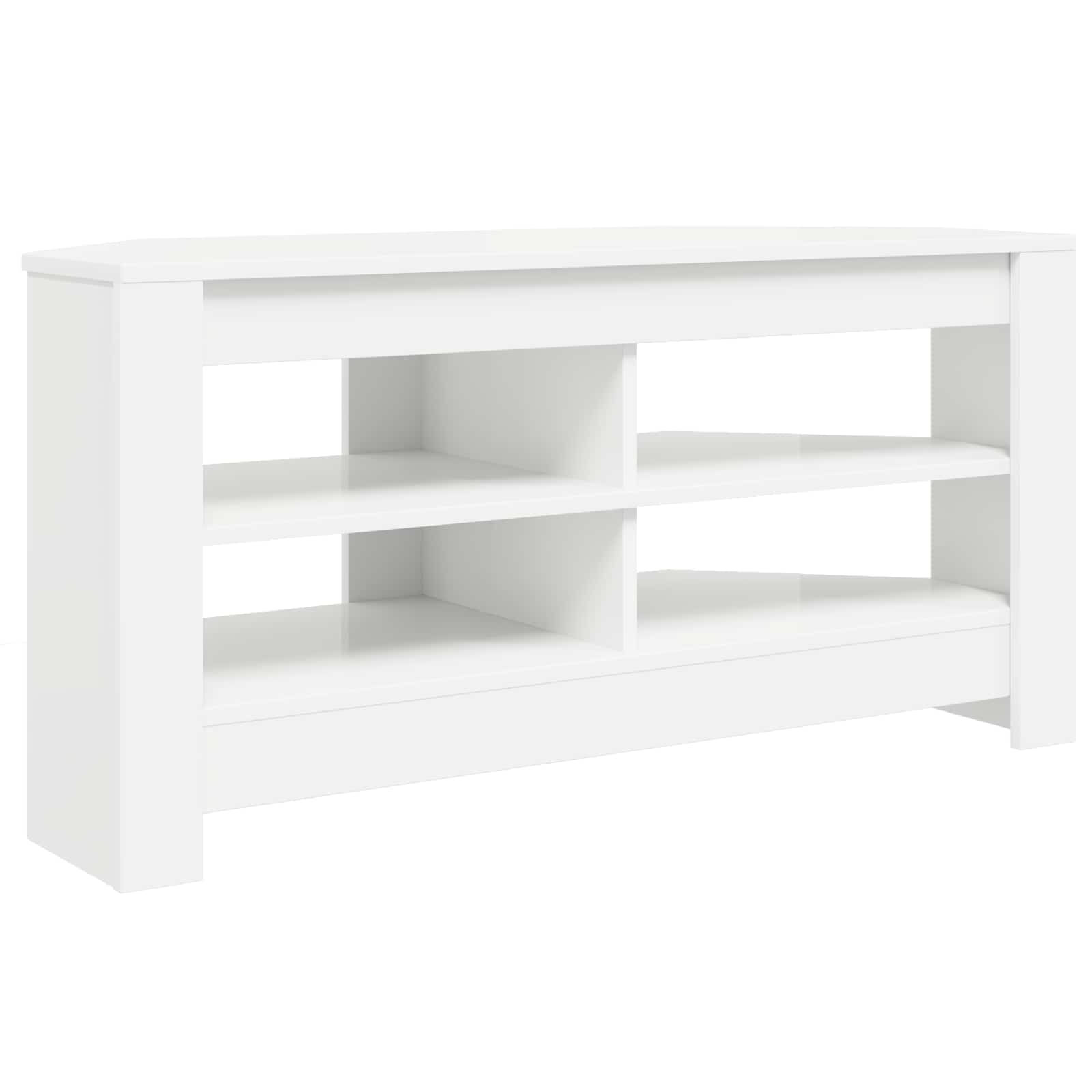 Stūra televizora skapītis Balts 102 x 40,5 x 45 cm Inženierijas koks