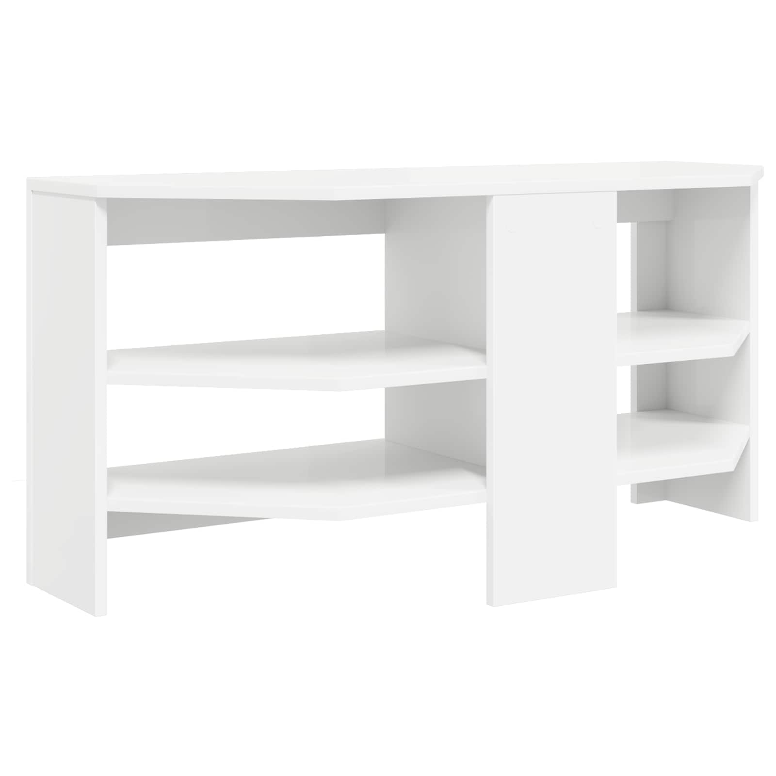 Stūra televizora skapītis Balts 102 x 40,5 x 45 cm Inženierijas koks