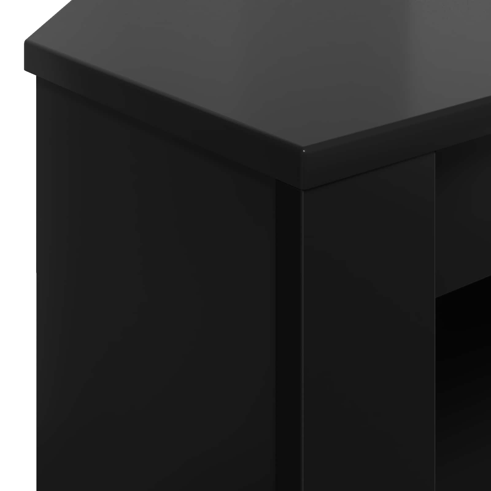 KampinėTVspintelė Juoda 102 x 40,5 x 45 cm Apdirbta mediena