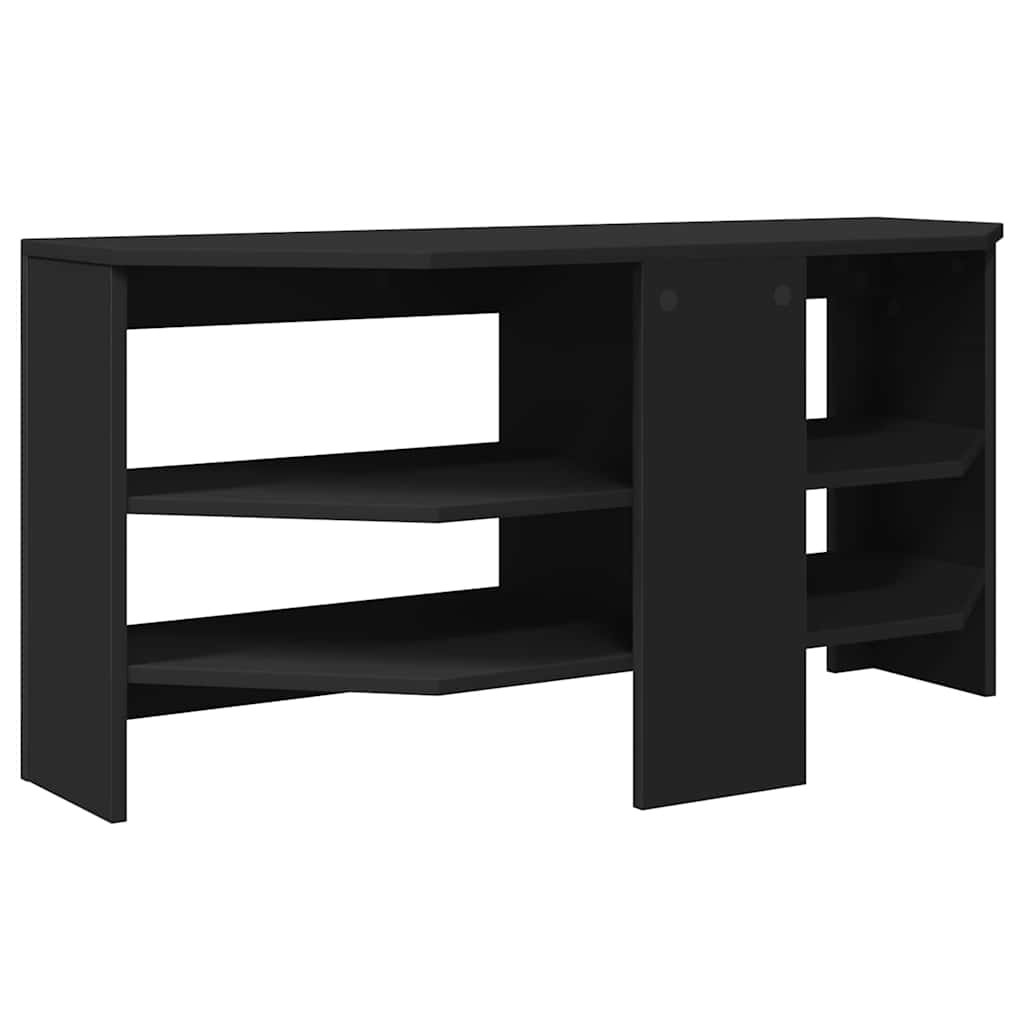 Stūra TV skapītis Melns 102 x 40,5 x 45 cm Apstrādāta koksne