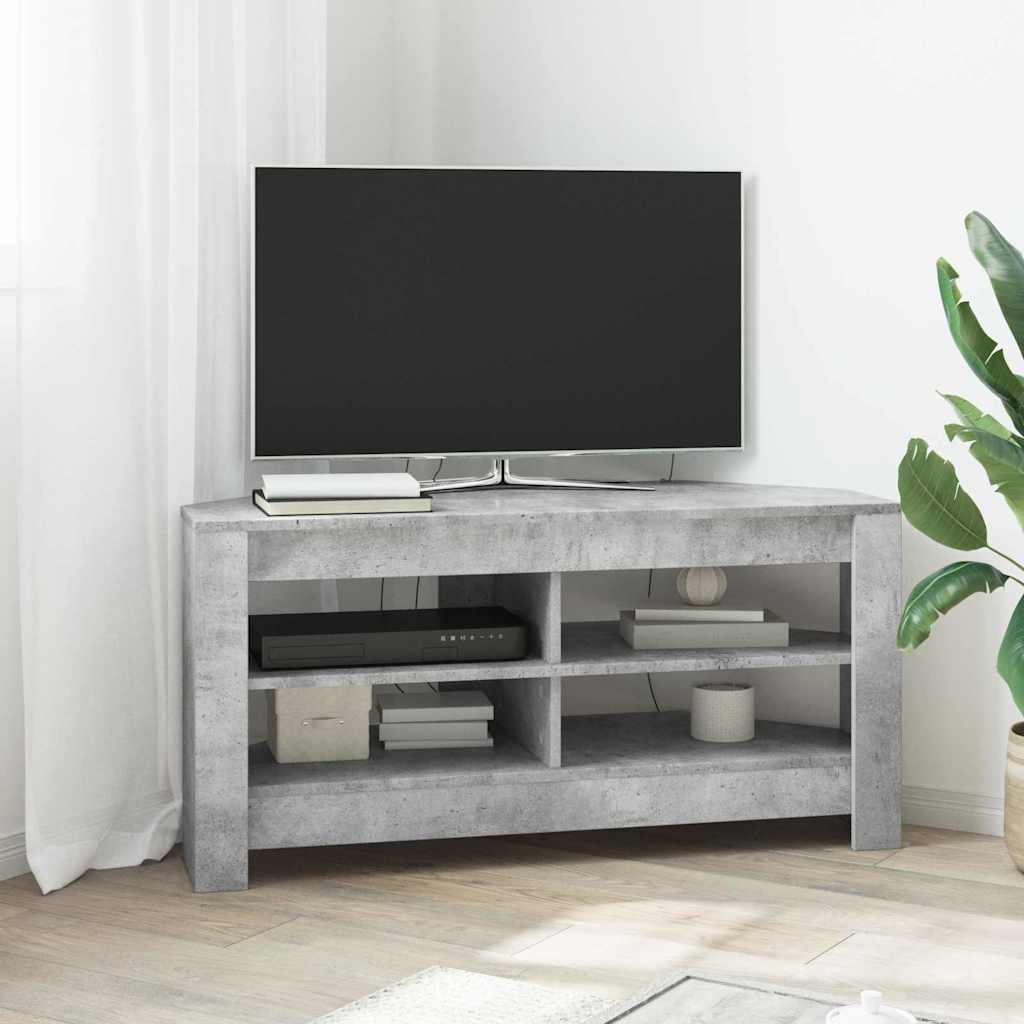 Corner TV Cabinet Concrete Grey 102 x 40.5 x 45 cm