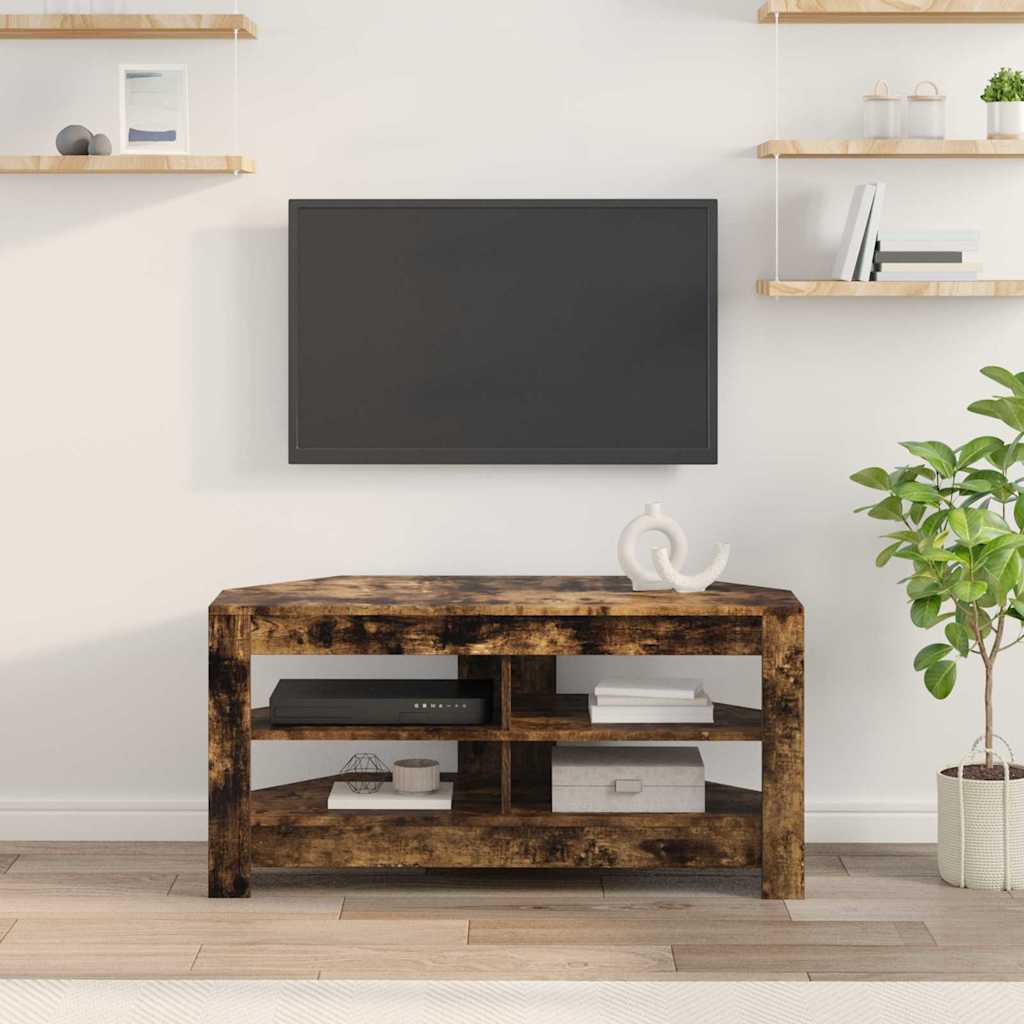 Corner TV Cabinet Smoked Oak 102 x 40.5 x 45 cm