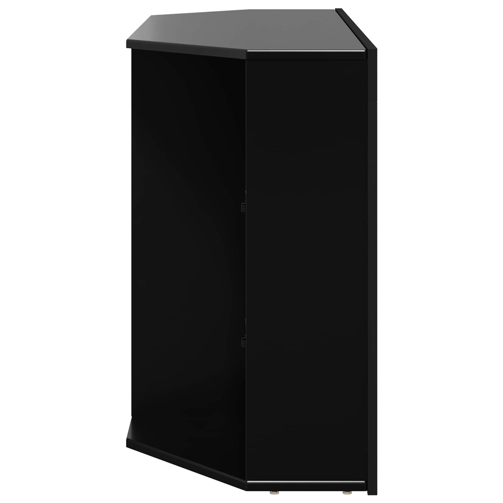 Kampinė LED televizoriaus spinta 100x40x68cm Juoda