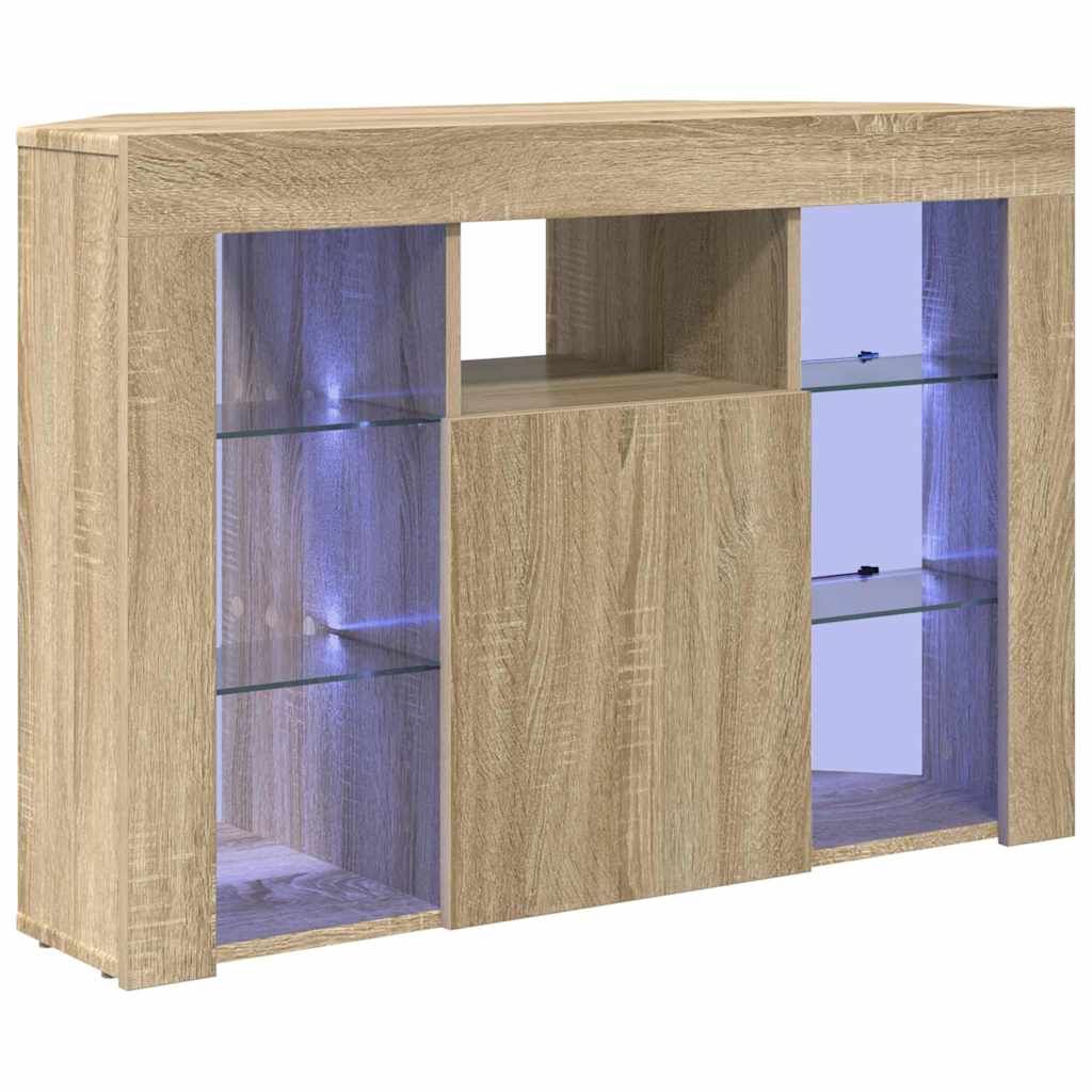 Kampinė LED televizoriaus spinta Sonoma ąžuolas 100x40x68cm