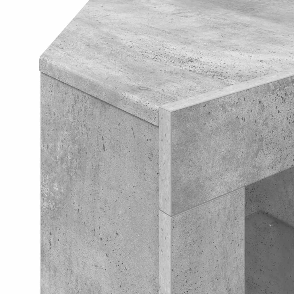 Kampinė LED televizoriaus spinta 100x40x68cm Betono pilka