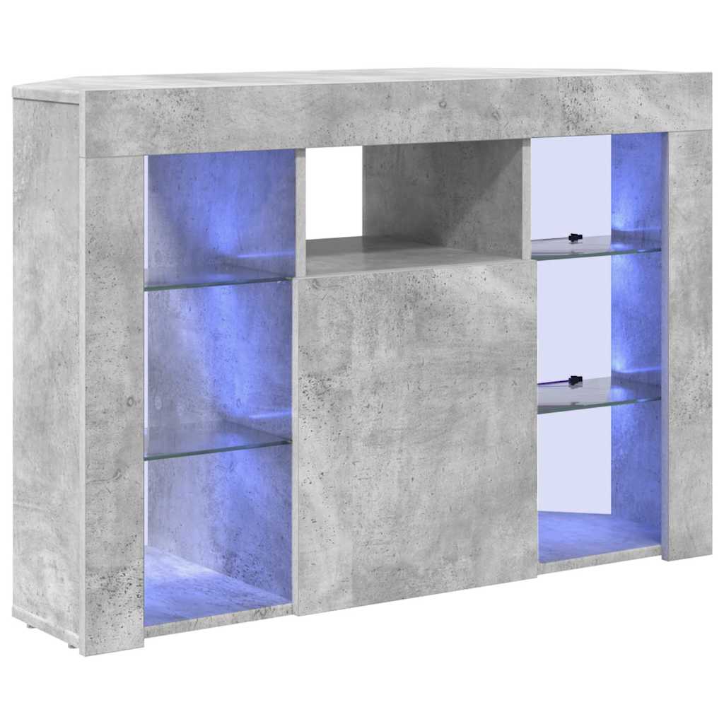 Kampinė LED televizoriaus spinta 100x40x68cm Betono pilka