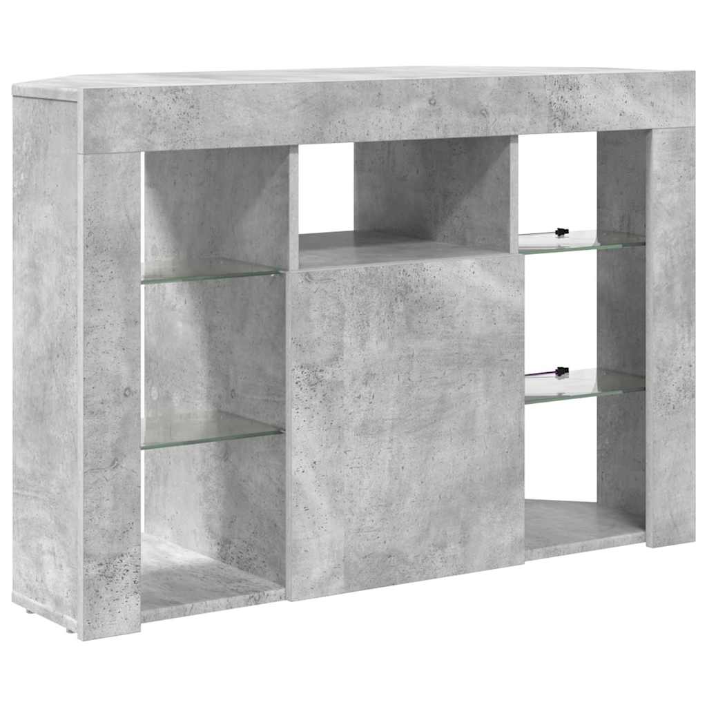 Kampinė LED televizoriaus spinta 100x40x68cm Betono pilka
