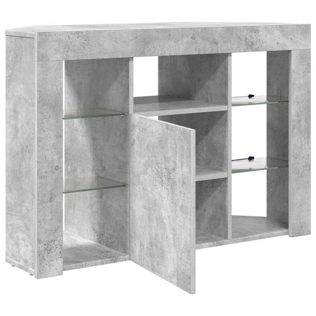 Kampinė LED televizoriaus spinta 100x40x68cm Betono pilka