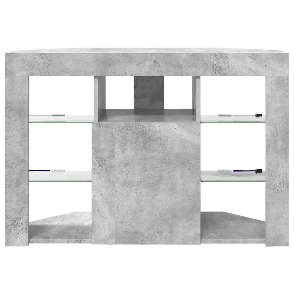 Kampinė LED televizoriaus spinta 100x40x68cm Betono pilka
