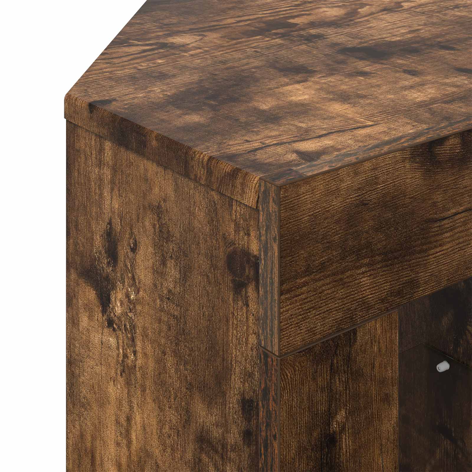 Kampinė LED televizoriaus spinta 100x40x68cm Rūkyta ąžuolas