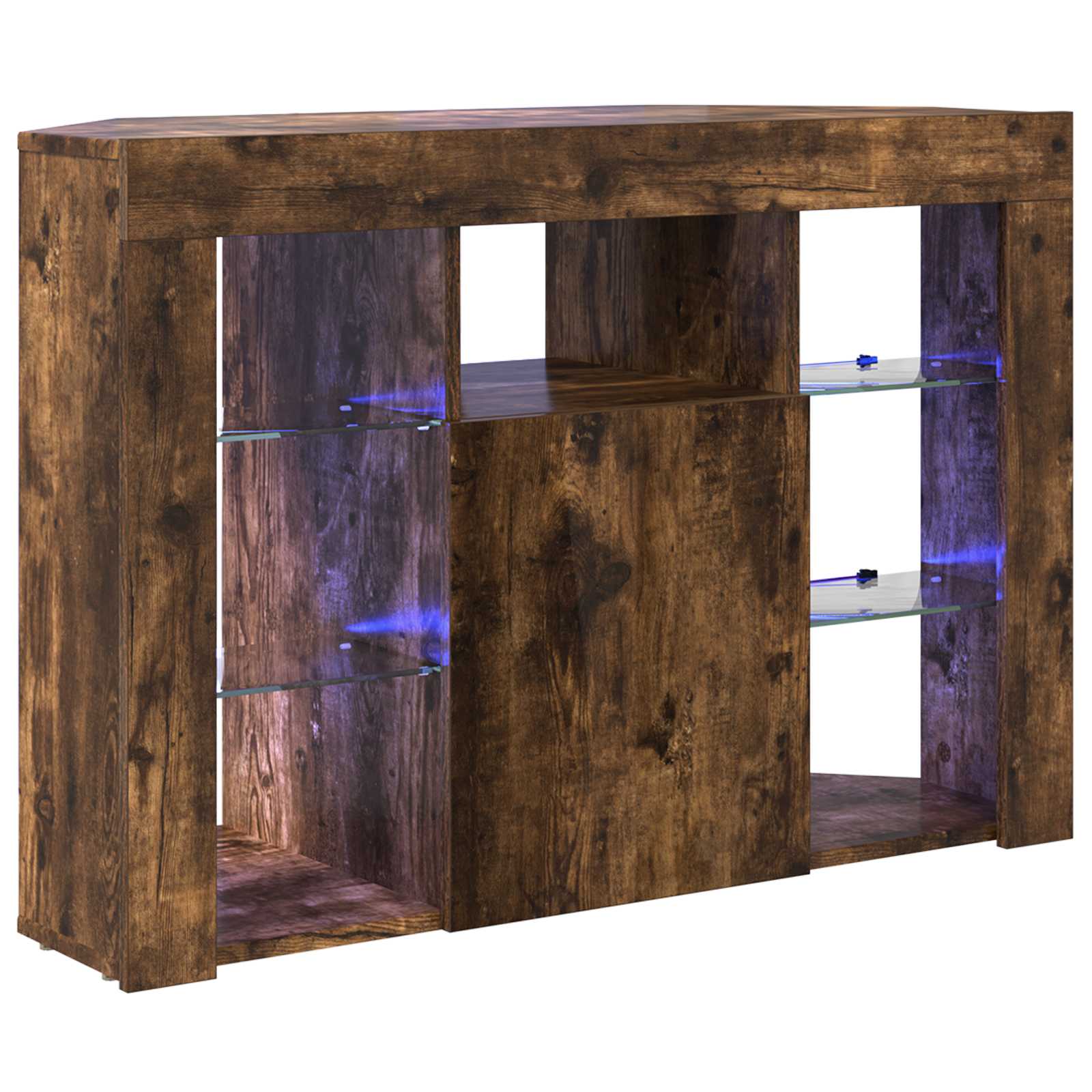 Kampinė LED televizoriaus spinta 100x40x68cm Rūkyta ąžuolas