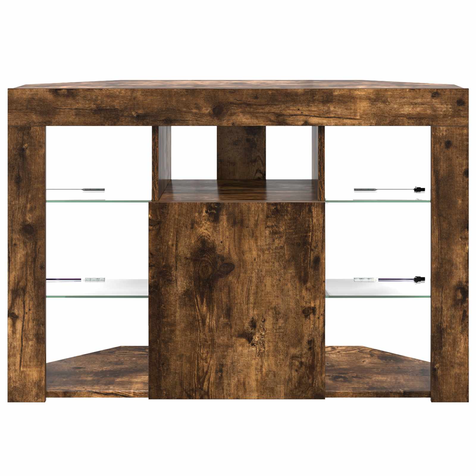 Kampinė LED televizoriaus spinta 100x40x68cm Rūkyta ąžuolas
