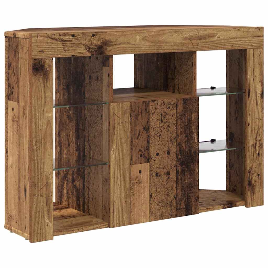 Kampinė LED televizoriaus spinta 100x40x68cm Senas medis