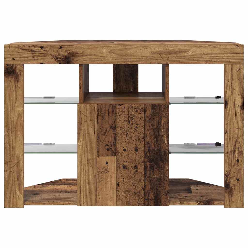 Kampinė LED televizoriaus spinta 100x40x68cm Senas medis