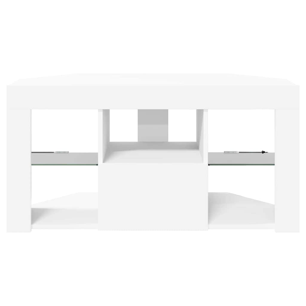 Corner LED TV Cabinet White 100 x 40 x 50 cm