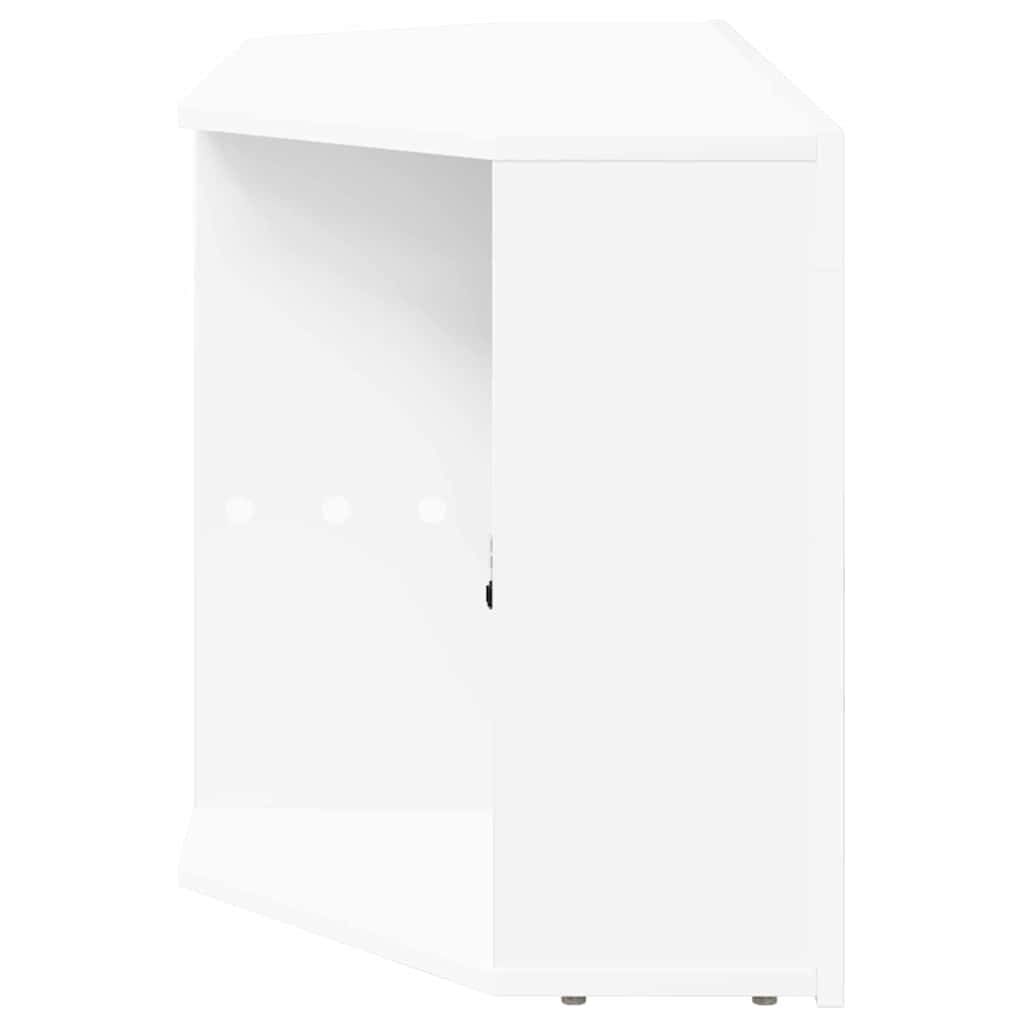 Corner LED TV Cabinet White 100 x 40 x 50 cm