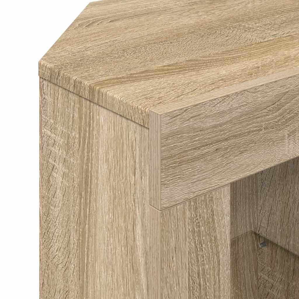Kampinė LED televizoriaus spinta Sonoma ąžuolas
