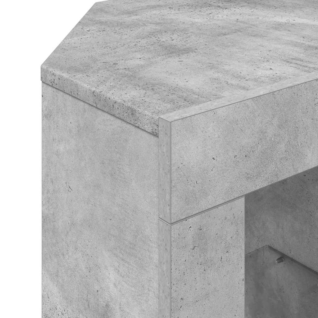 Kampinė LED televizoriaus spinta 100 x 40 x 50 cm Betono pilka