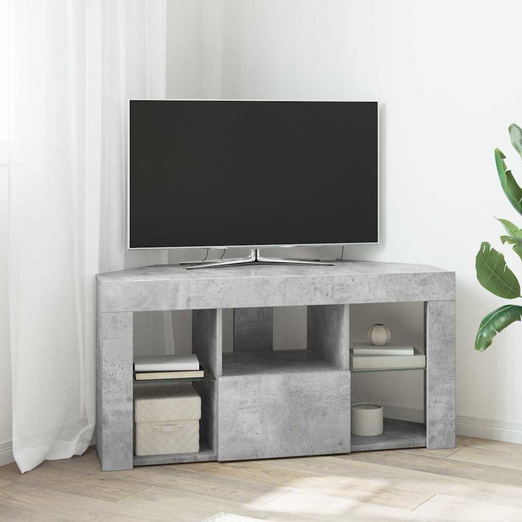 Kampinė LED televizoriaus spinta 100 x 40 x 50 cm Betono pilka