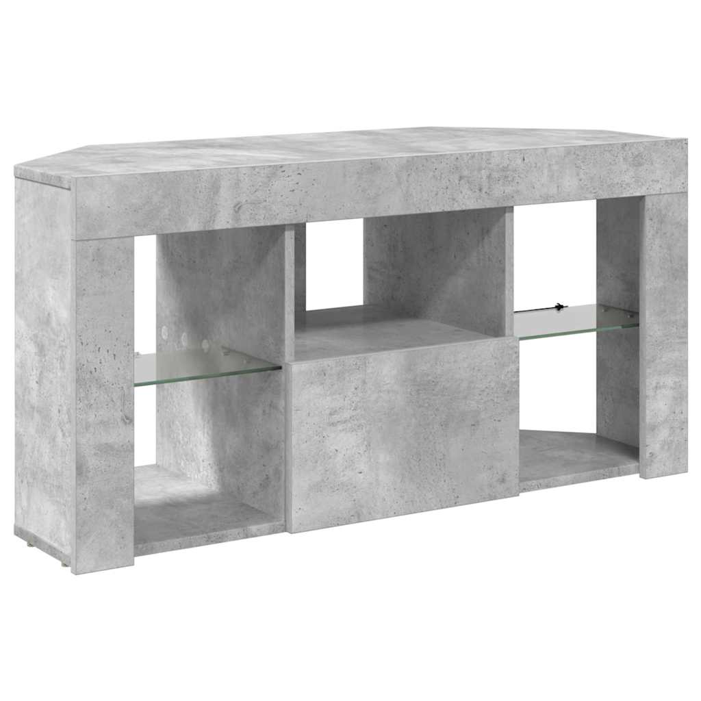 Kampinė LED televizoriaus spinta 100 x 40 x 50 cm Betono pilka