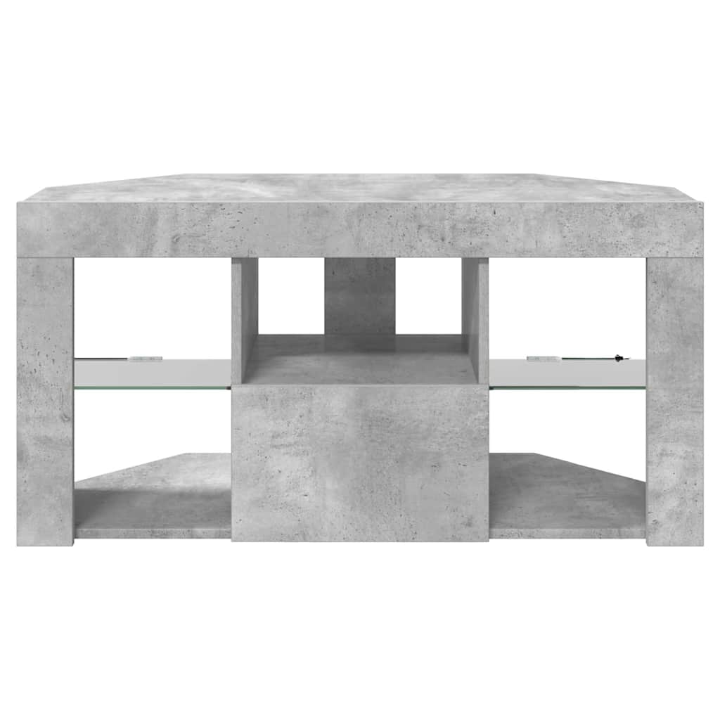 Kampinė LED televizoriaus spinta 100 x 40 x 50 cm Betono pilka