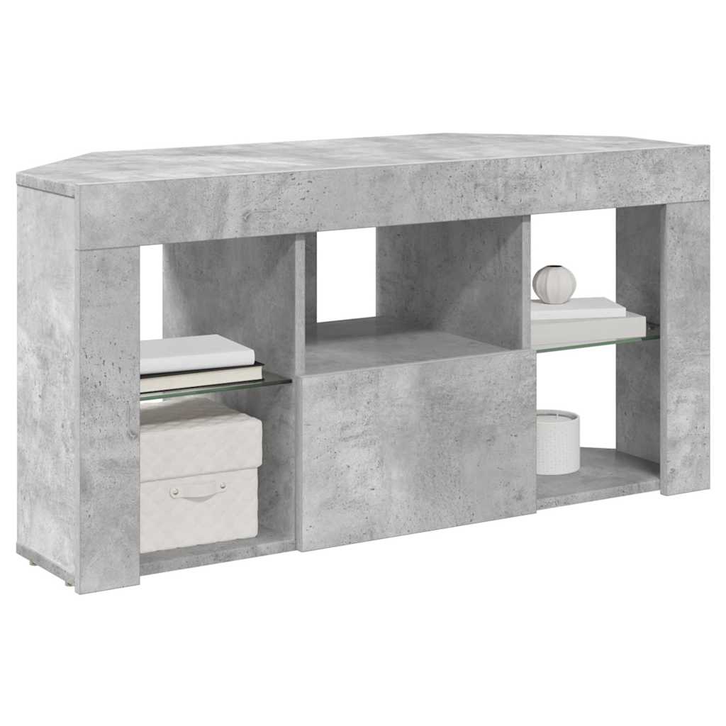 Kampinė LED televizoriaus spinta 100 x 40 x 50 cm Betono pilka