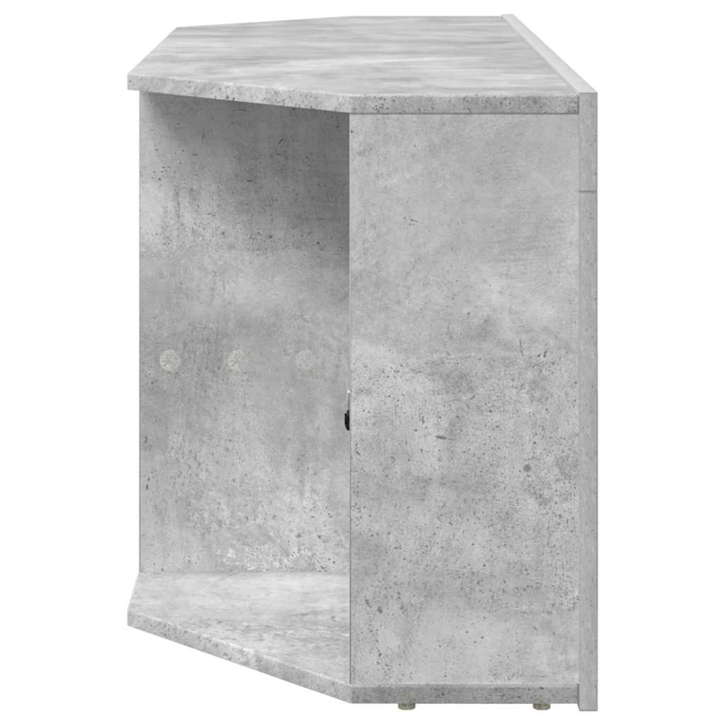 Kampinė LED televizoriaus spinta 100 x 40 x 50 cm Betono pilka