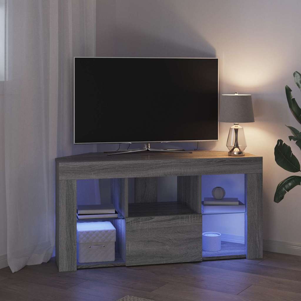 Kampinė LED televizoriaus spinta 100 x 40 x 50 cm Pilkas Sonoma