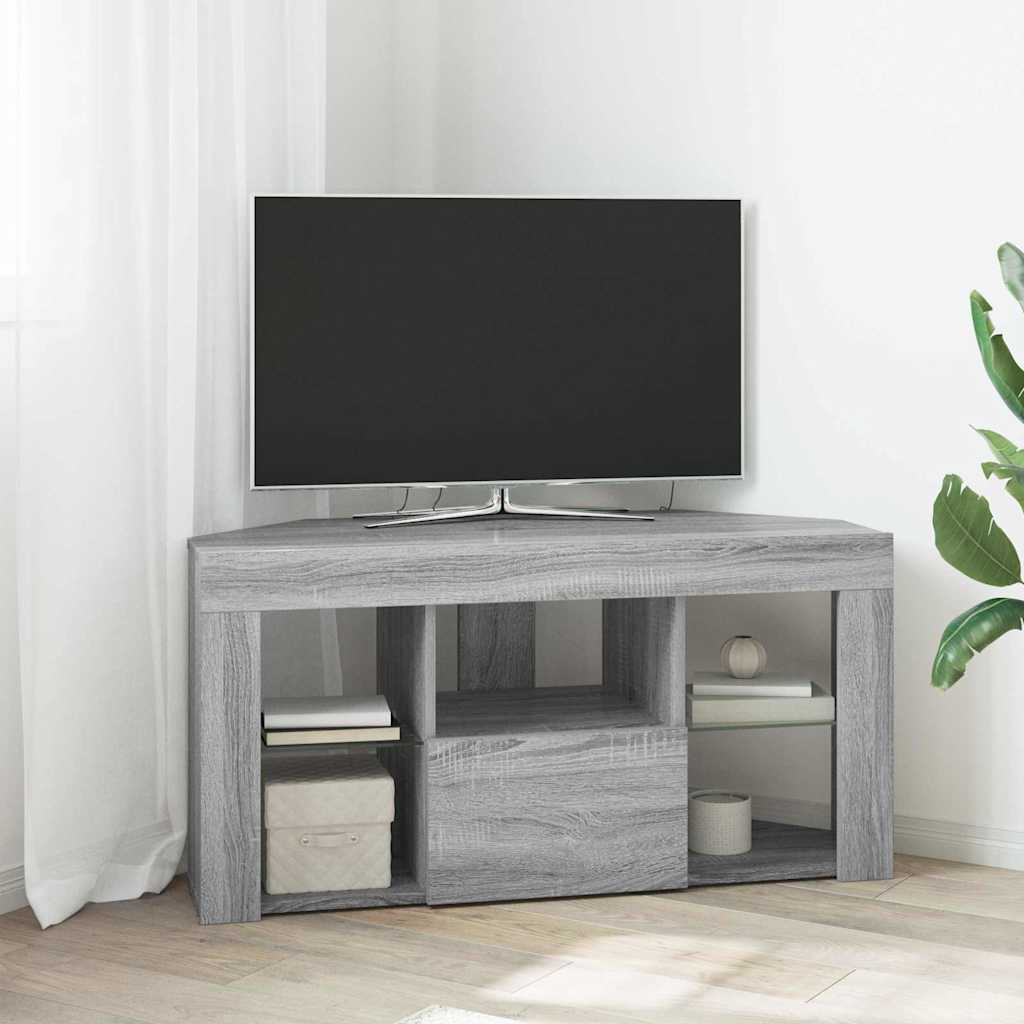 Kampinė LED televizoriaus spinta 100 x 40 x 50 cm Pilkas Sonoma