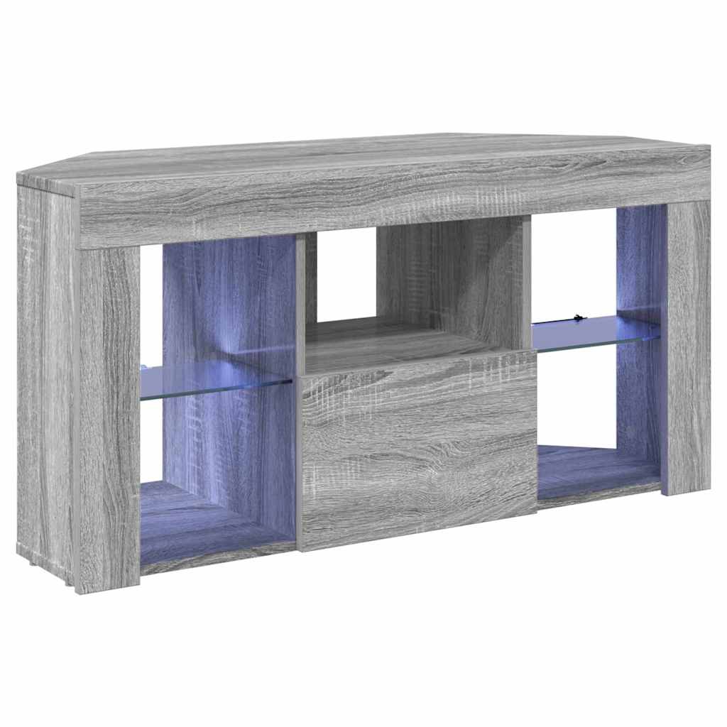 Kampinė LED televizoriaus spinta 100 x 40 x 50 cm Pilkas Sonoma