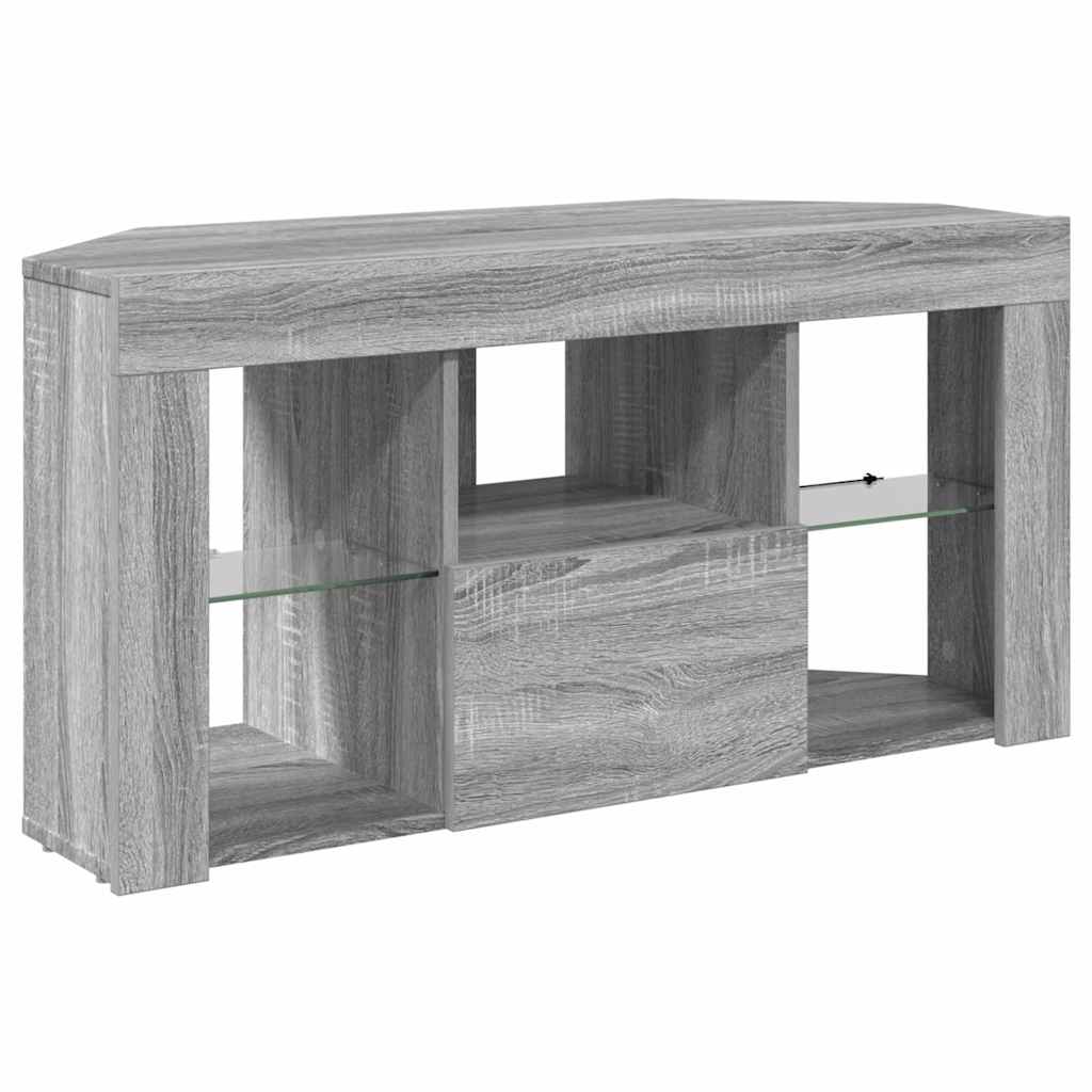 Kampinė LED televizoriaus spinta 100 x 40 x 50 cm Pilkas Sonoma
